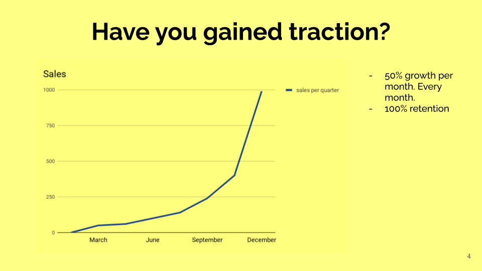 Gain traction in Pitch Deck