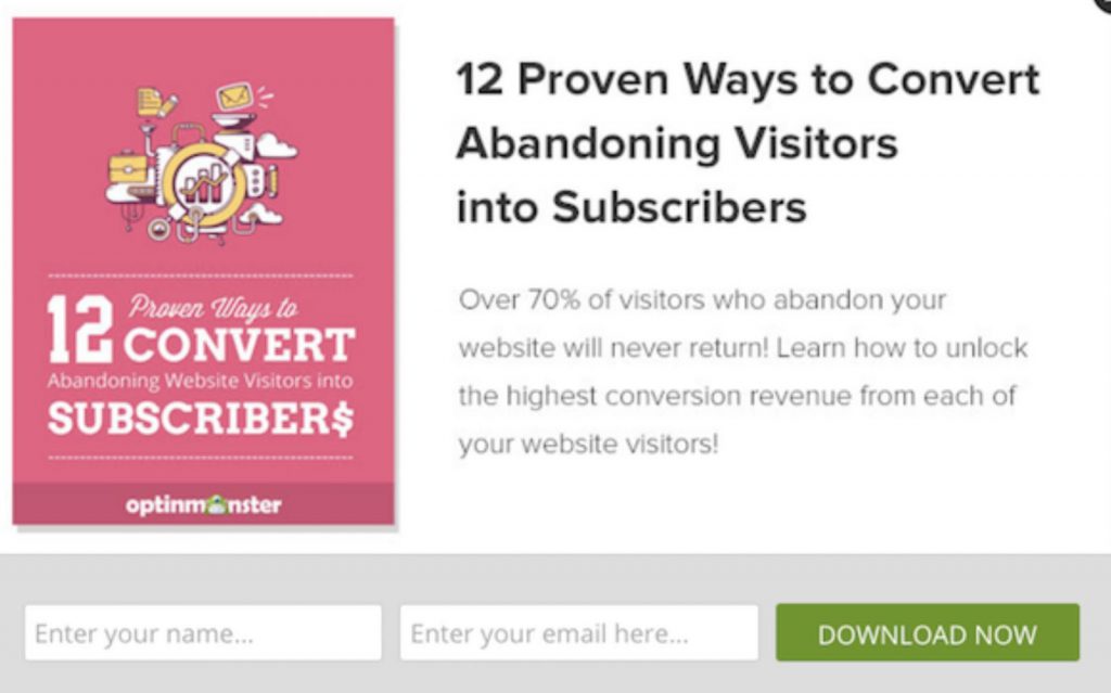 Abandoning visitors into subscribers