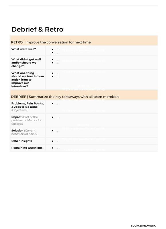 Customer Discovery Process Template