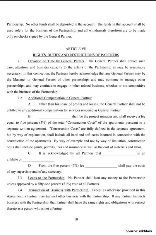 Limited Partnership Agreement Pros Cons And Sample Template 9622